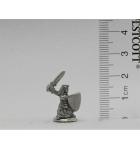 Female Knight with Raised Sword pewter