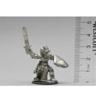 Dragonborn Fighter in Plate Armor and Sword pewter